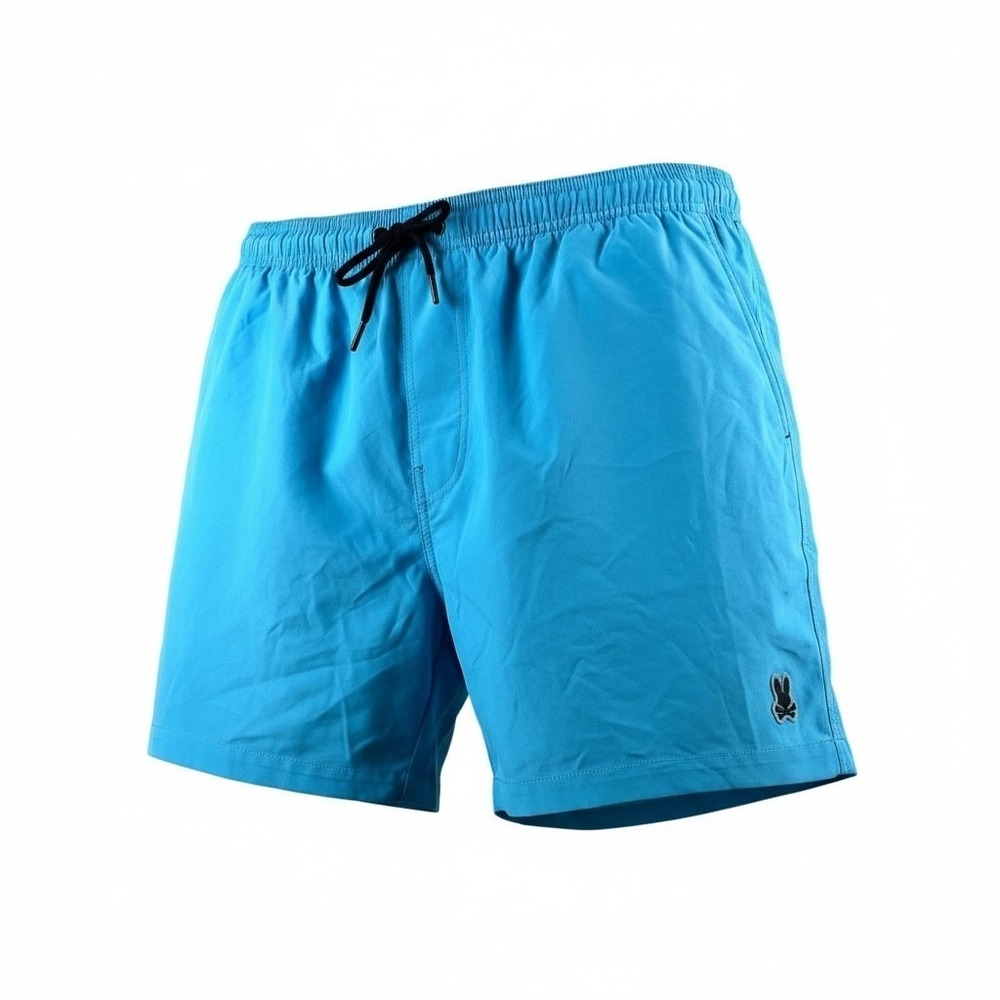 Psycho Bunny Swim Trunks Mens XXL Blue B6W321B2SW Mesh Lined Drawstring Trunks